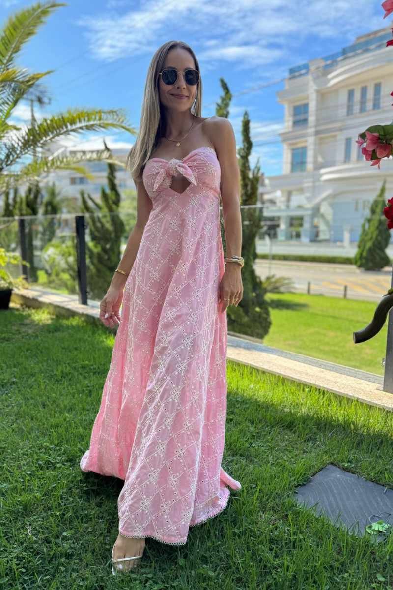 Vestido Longo Pétalas